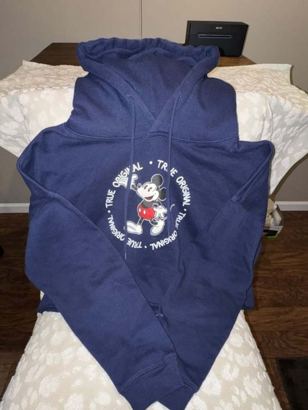 Disney Mickey Mouse True Original Blue Cropped Hoodie